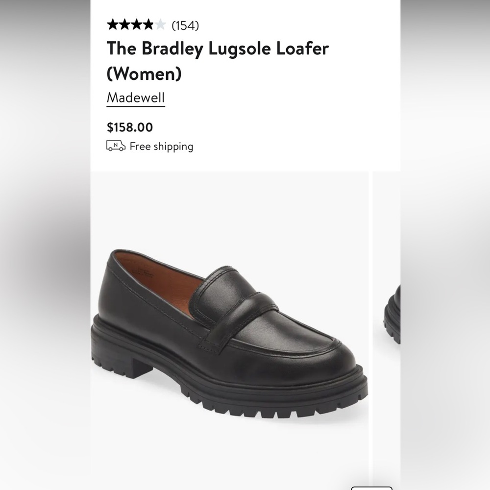 Madewell Bradley Lugsole Loafer in Black